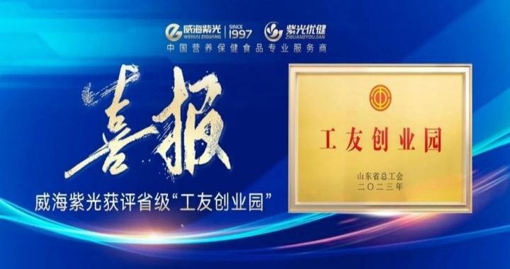 【荣誉上新】威海紫光获评省级“工友创业园”